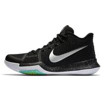 Nike Kyrie 3 EP Vyriški sportbačiai Juodi juodi balti 852396-018 45