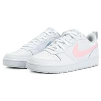 Nike Court Borough Low 2 GS Arctic Punch Vaikams Sportbačiai Balti Šviesiai Armijos Mėlyni Gryni Platina DD3023-100 36.5
