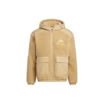 Adidas Originals Mc Sherpa Striukė Su Logotipo Siuvinėjimu Ir Spaudiniu Užtraukiama Hoodija Unisex Viršutinis Drabužis Geltona HS2006 S