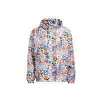 Adidas Originals Trefoil Spausdinimas Visame Paviršiuje Su Gobtuvu Sportinis Striukė Unisex Viršutinis Drabužis Gėlėtas HR6438 M white