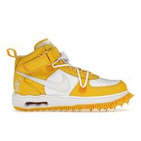 Off-White x Nike Air Force 1 Mid SP Odinė Varsity Maize Unisex Sportbačiai Geltoni DR0500-101 35.5