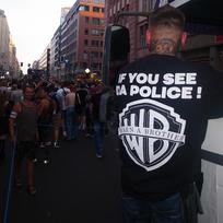 Vasaros vyriški marškinėliai Jei pamatysi policiją įspėk brolį Oversize 100% medvilnės T-shirt Sporto salės Oversize Mados medvilnės Unisex viršutinė dalis S