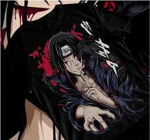 Itachi Uchiha Manga Juostelė Naruto Anime Manga Unisex Marškinėliai 2025 Vasaros Naujas Retro Vyrams ir Moterims Streetwear S