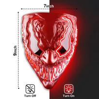 Marvel Venom kaukė su lęšiu Helovino vakarėlio dekoracija LED kaukė rekvizitas Hot Toys Venom Cosplay kostiumo kaukė Viso veido švytinti red-
