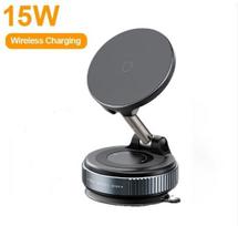 15W Belaidis Įkroviklis Magnetinis Automobilinis Telefono Laikiklis 360° Pasukamas Sulankstomas Prisisiurbiamas Stovas Skambinimo Navigacijos Telefono Laikiklis