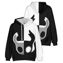 Hollow Knight Hoodies 2025 m. Vintažinis Merch Hoodie Vyrams ir Moterims Hip-hop'o Sportinis Puloveris Džemperis S gray