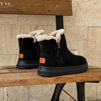 Suede Snow Boots Moteriški Žieminiai Batai Natūrali Oda Šiltas Pliušas Šalta Žiema Moteriški Aulinukai Didelis Dydis 41 40 ruda