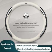 Naujas Odinis Anglies Pluošto Automobilio Vairo Gaubtas Automobilio Aksesuarai Renault Dacia Duster Kaptur Clio Logan Captur Megane 2 3 Laguna Renault balta