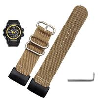 Nailono laikrodžio dirželis Casio G-SHOCK modifikuotam Small Mud King GG-1000 GWG-100 GSG-100 Drobės laikrodžio dirželis Juodas Chaki apyrankė 24mm