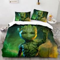 Groots Quilt Cover Cartoon Groot Bedding Set 3D Print Rocket Raccoon Duvet Cover Children Gift 135x200cm&set