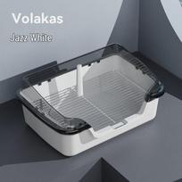 Automatinis šunų tualetas su apsauga nuo įlipimo visoms veislėms 57.5 x 39 x 23.5 cm džiazas balta spalva