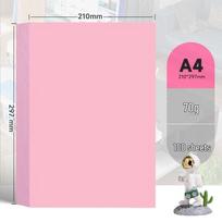 A3/A4 Rožinis biuro spausdinimo popierius, 70g, 500 lapų - Vienas paketas