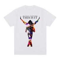 Michael Jackson This Is It Vintažiniai marškinėliai Unisex Dainininkas Medvilniniai Vyriški T marškinėliai Nauji Marškinėliai Moteriški Viršutiniai Drabužiai S