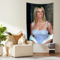 Retro dainininkė Britney Spears gobelenas Pop karalienė Sieninė puošmena Namų dekoras Estetika Miegamasis Bendrabutis Fono audinys 29x37in