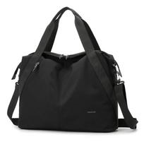 Stilingas unisex kelioninis sportinis krepšys, erdvus krepšys per petį, daugiafunkcis krepšys sporto salei ir savaitgaliui madingoms kelionėms 42  x 14  x 39 cm juoda