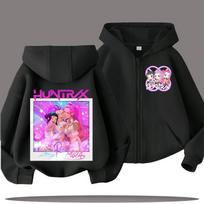K-pop Demonų medžiotojų gobtuvas vaikui Anime Huntrix Rumi Zoey Animacinių filmų mada Užsegama striukė Berniukui Mergaitei Miela palaidinė Vaikų drabužiai Dovana 100