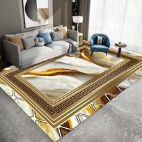 Prabangus auksinis kilimas svetainės dekoravimui Modernus abstraktus namų biuro didelio ploto kilimai Dekoracija Minkštas miegamojo svetainės grindų kilimėlis 50X80cm