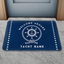Valties Pavadinimas Durų Kilimėlis Personalizuotas Jūrinis Inkaras Kompasas Vairo Ratas Virvė Neslystantis Vonios Kilimėlis Jachtos Dekoras Vidaus Lauko Sveikinimo Kilimas 30X50CM