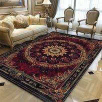 Black Gold Floral Turkish Print Carpet Living Room Sofa Area Rug Home Decor Bedside Area Rug Balcony Kitchen Table Floor Mat 40x60cm