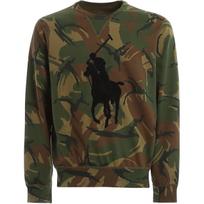 Polo Ralph Lauren didelis žirgo logotipas aplikacija apvali apykaklė ilgomis rankovėmis kamufliažinis džemperis vyriškas džemperis 710795602-001 S