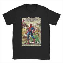 2026 New Amazing Spider-Man Comic Funny Novelty Print Fashion Men's Casual Crew Neck Loose Short Sleeve T-Shirt S