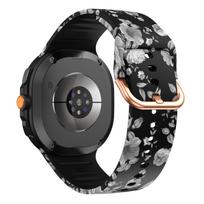 Gėlių rašto dirželis Samsung Galaxy Watch 8 40 44mm Spalvingas silikoninis sportinis dirželis Galaxy 8 Classic 46mm Saulėgrąžos Leopardas for galaxy 8 40 44mm