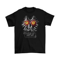 Majoras Mask Legend of Zelda T-Shirt Cotton Unisex Adult Funny N64 Link New M