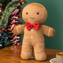 Adorable Christmas Gingerbread Man Plush Toy Pillow Doll Ornament Gingerbread man,40cm/15.75in