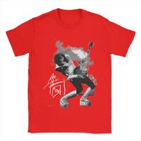 Rūkanti gitara Ace Frehley T-shirt vyrams 100% medvilnė Laisvalaikio T-shirtai Apvalus kaklas T-shirtai Trumpomis rankovėmis Drabužiai Vasara S