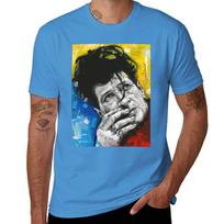 Herman Brood akvarelės marškinėliai berniukams balti marškinėliai vyrams S black