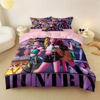 KPop Demono Medžiotojai Rumi Anime Dvimatis Keturių Dalių Rinkinys Studentų Bendrabutis Minkštas ir Patogus Antklodės Užvalkalas ir Paklodės Rinkinys 1.2m Bed Set of 4