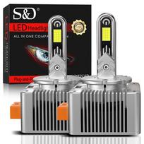 2 vnt. 60000 Lm D3S LED priekinių žibintų lemputės D1S D1R D2S D2R D3S D3R D4S D4R Turbo LED CSP šviesos BMW Benz Volvo žibintui Canbus 120W priekinis žibintas 6500K D3S/D3R