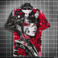 Vyriškas T-shirt vasaros mada japoniški anime 3D spausdinimo T-shirt laisvalaikio apvalus kaklas trumpomis rankovėmis didelio dydžio T-shirt viršutinis drabužis moterims XXS