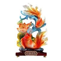Artistic Resin Feng Shui Fish Figurine Symbolizing Abundances Decoration Perfect For Living Room Or Workspaces 1