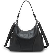 Zency 100 % natūralios odos mados moteriškos rankinės Aukštos kokybės Hobos Elegant Lady Tote Rankinė Juoda Pilka Crossbody Krepšiai juoda