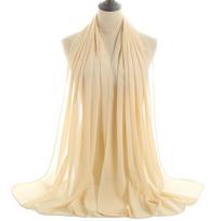 Pearl Chiffon 40 Spalva Moteriška skara Musulmoniška turbano skara smėlis