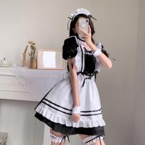 Cosplay Red Wine Sweetheart Tarnaitės suknelė Miela tarnaitės suknelė XXXXXL juoda balta spalva
