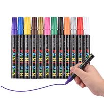 BIGTHUMB 36 Colors Paint Pens Aliejinių dažų žymeklių rinkinys, atsparus vandeniui greitai džiūstantis uolų tapybai 12 Colors