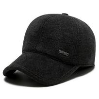 NORTHWOOD šiltos vyriškos žieminės beisbolo kepuraitės, lauko ausinės, storos sunkvežimių kepuraitės. Adjustable 56-60 cm juoda
