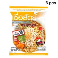 Suesat greitai paruošiamų makaronų česnako vištienos skonio, be MSG, 60 gx 6 vnt / 12 vnt / 24 vnt - tajų maistas 60 g x 6 pcs