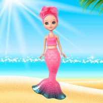 20 CM mini spalvinga blizganti undinėlė princesė lėlė mergaitėms žaislas 3D didelėmis akimis BJD princesė pilna apranga Suknelių kolekcija Vaikiška lėlė Dovana rožinė