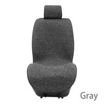 SEAMETAL lininis automobilio sėdynės užvalkalas, kvėpuojantis prakaitui atsparus lininis automobilio sėdynės pagalvėlė su atlošu, 4 sezonų universalus 1 pc front seat pilka