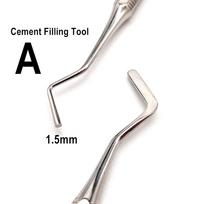 Dantų plastikinio cemento užpildo mentelė instrumentas užpildymo įrankis cemento užpildymo mentelė dvigalių galų laboratorinis instrumentas įrankis 1 piece A