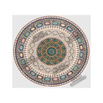 Etninio stiliaus vintažinis mandalos kilimas apvalus kilimas balkono pakabinamas krepšys svetainės dekoratyviniai grindų kilimėliai neslystantis kilimas mandala 40*40CM