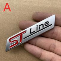 Metalo chromo matinės juodos spalvos STline ST line Automobilio emblema Ženklelis Automobilio lipdukas 3D lipdukas Emblema A
