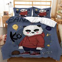 Animacinių gyvūnų patalynė Patalynės dekoracija Vaikų miegamojo pledas ir užvalkalas AU/ES/JAV Viengulis/dvigulis Lova Pilno dydžio Baby 100x135cm black