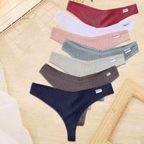 FINETOO 7Vnt./Rinkinys M-XL Moteriškas medvilninis apatinis trikotažas 9 vienspalviai kelnaitės G-styginiai Seksualūs V formos juosmens dirželiai Mergaičių apatiniai Moteriškos kelnaitės XL