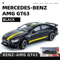 1/24 mastelio Benz AMG GT63 dyzelinis automobilio modelio žaislas, ištraukiama žaislinė transporto priemonė su garsu ir šviesa, skirta vaikams, mažiems berniukams, mergaitėms, dovanų kolekcija 1/24-21.5x8.7x6cm juoda