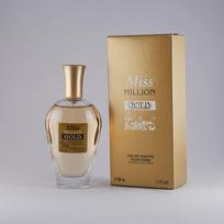 Miss MILLION Gold Tualetinis vanduo “Miss million” moterims 50 ml. 50 ml auksas