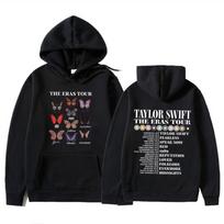 2023 m. Retro Taylor The Eras Tour Butterfly Print Hoody Hip Hop Streetwear Hoodie Unisex Moteriški madingi megztiniai megztiniai, skirti unisex M white